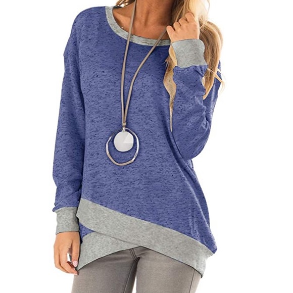 Tops - Beautiful woman casual loose tunic top